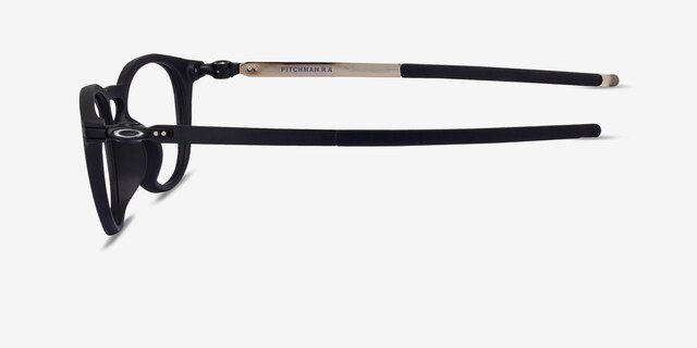 Oakley Pitchman R A Black PlasticEyeglass Frames from EyeBuyDirect, Side View