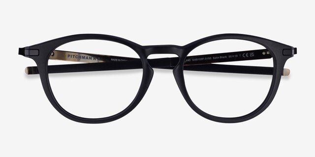 Oakley Pitchman R A Black PlasticEyeglass Frames from EyeBuyDirect, Closed View