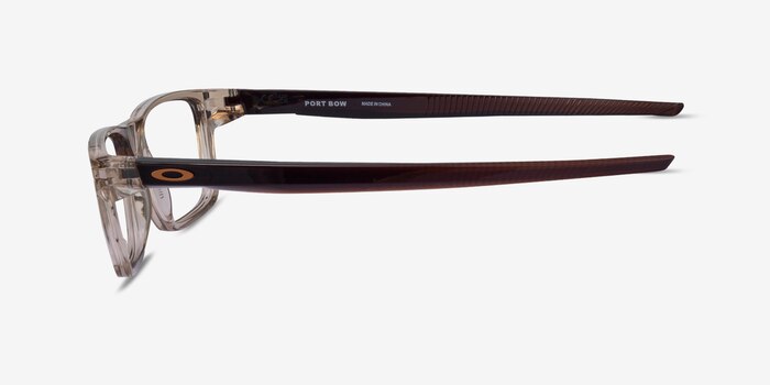 Oakley Port Bow Clear Brown Plastic Eyeglass Frames from EyeBuyDirect