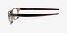 Oakley Port Bow Clear Brown PlasticEyeglass Frames from EyeBuyDirect, Side View