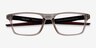 Oakley Port Bow Clear Brown PlasticEyeglass Frames from EyeBuyDirect, Closed View