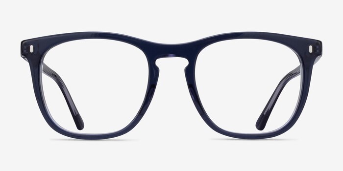 Ray-Ban RB2210V Clear Navy Acetate Eyeglass Frames from EyeBuyDirect