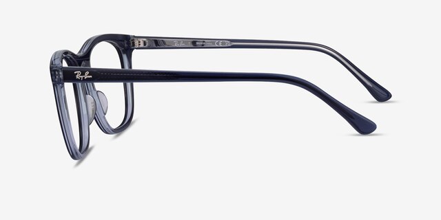 Ray-Ban RB2210V Clear Navy AcetateEyeglass Frames from EyeBuyDirect, Side View