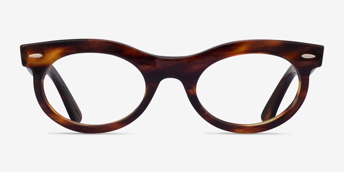 Ray-Ban RB2242V Wayfarer Oval Brown Tortoise Plastic Eyeglass Frames from EyeBuyDirect