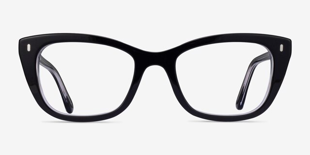 Ray-Ban RB5433 Black Clear AcetateEyeglass Frames from EyeBuyDirect, Front View