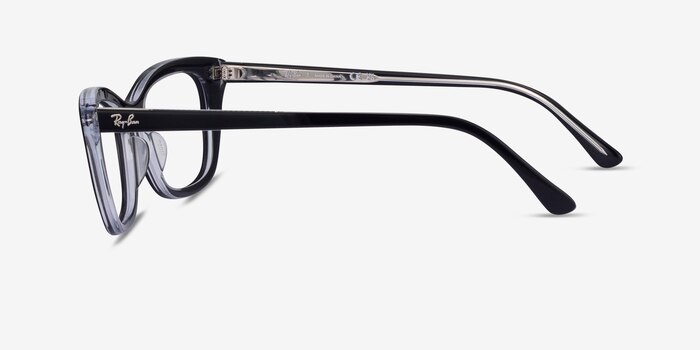 Ray-Ban RB5433 Black Clear Acetate Eyeglass Frames from EyeBuyDirect