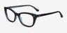 Ray-Ban RB5433 Black Clear Green AcetateEyeglass Frames from EyeBuyDirect, Angle View