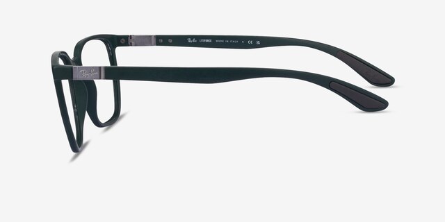 Ray-Ban RB7235 Liteforce Matte Dark Green PlasticEyeglass Frames from EyeBuyDirect, Side View