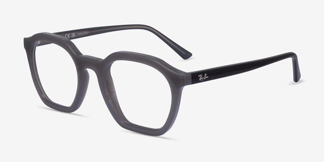 Ray-Ban RB7238 Alice Clear Gray PlasticEyeglass Frames from EyeBuyDirect, Angle View