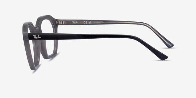 Ray-Ban RB7238 Alice Clear Gray PlasticEyeglass Frames from EyeBuyDirect, Side View