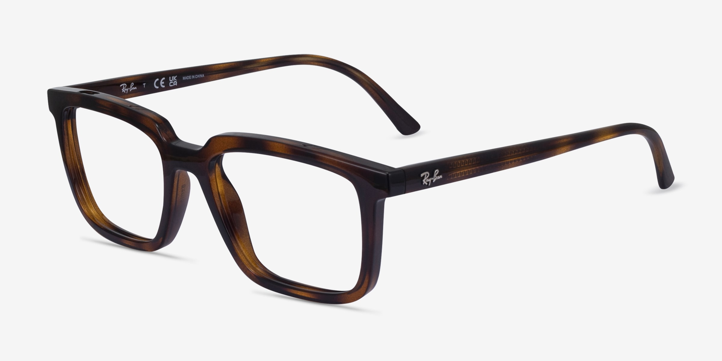 Ray-Ban RB7239 Alain - Square Tortoise Frame Eyeglasses