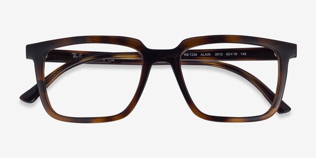 Ray-Ban RB7239 Alain Écailles PlastiqueMontures de lunettes de vue d'EyeBuyDirect, Vue Rapprochée