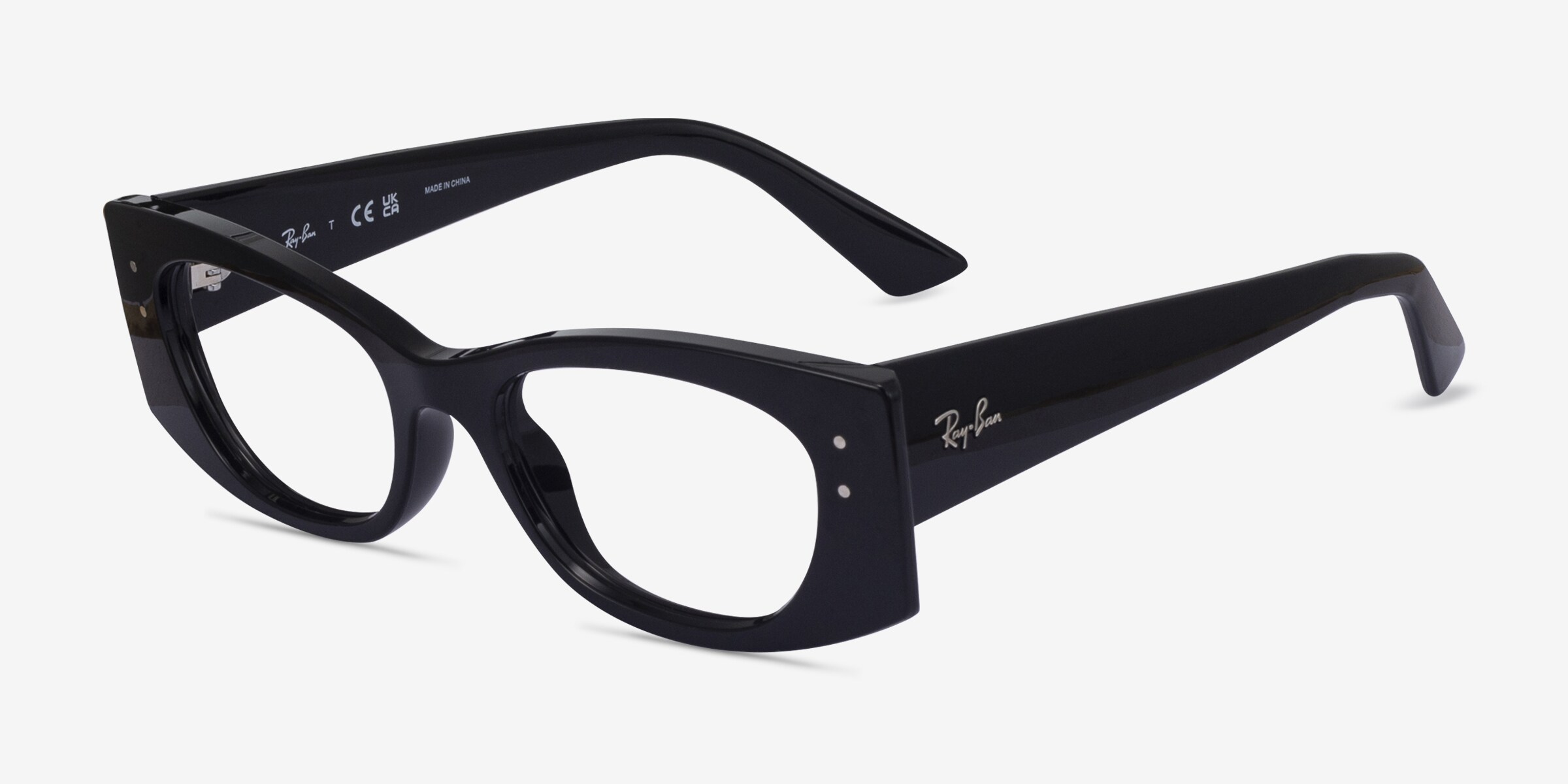Ray-Ban RB7327 Kat - Oval Black Frame Eyeglasses | Eyebuydirect