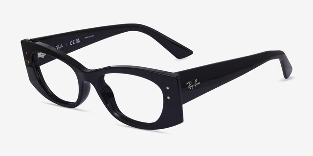 Ray-Ban RB7327 Kat Black Eco-friendlyEyeglass Frames from EyeBuyDirect, Angle View