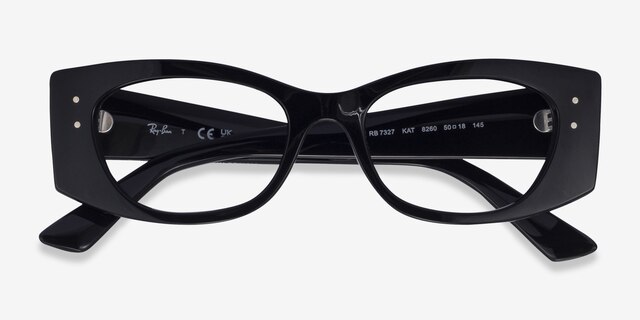 Ray-Ban RB7327 Kat Black Eco-friendlyEyeglass Frames from EyeBuyDirect, Closed View
