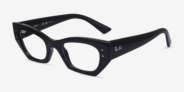 Ray-Ban RB7330 Zena Black Eco-friendlyEyeglass Frames from EyeBuyDirect, Angle View