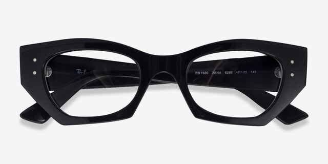 Ray-Ban RB7330 Zena Black Eco-friendlyEyeglass Frames from EyeBuyDirect, Closed View