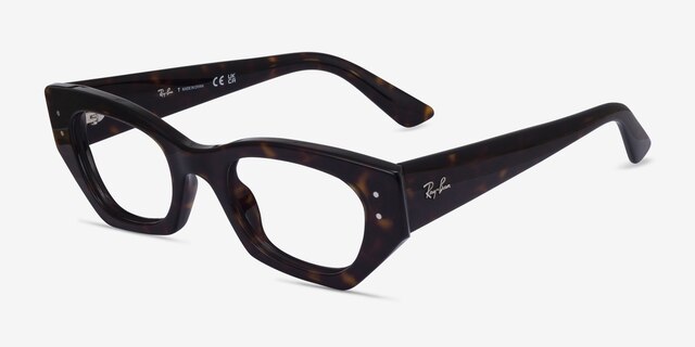 Ray-Ban RB7330 Zena Tortoise Eco-friendlyEyeglass Frames from EyeBuyDirect, Angle View
