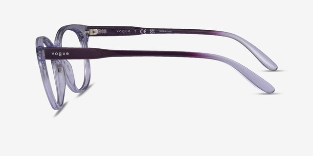 Vogue Eyewear VO5552 Clear Purple PlasticEyeglass Frames from EyeBuyDirect, Side View