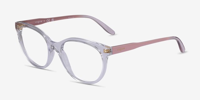 Vogue Eyewear VO5552 Clear PlasticEyeglass Frames from EyeBuyDirect, Angle View