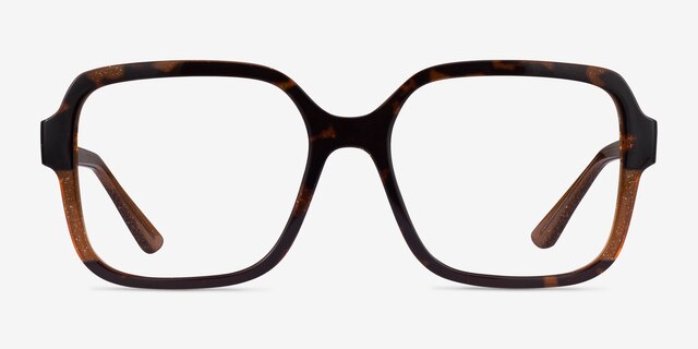 Vogue Eyewear VO5555 Brown Tortoise PlasticEyeglass Frames from EyeBuyDirect, Front View