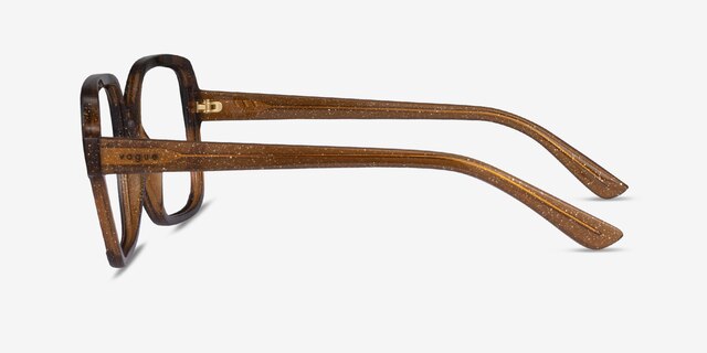 Vogue Eyewear VO5555 Brown Tortoise PlasticEyeglass Frames from EyeBuyDirect, Side View