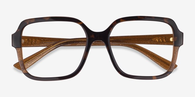 Vogue Eyewear VO5555 Brown Tortoise PlasticEyeglass Frames from EyeBuyDirect, Closed View