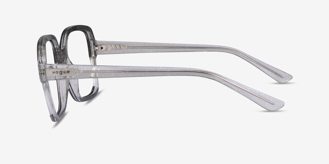 Vogue Eyewear VO5555 Black Clear PlasticEyeglass Frames from EyeBuyDirect, Side View