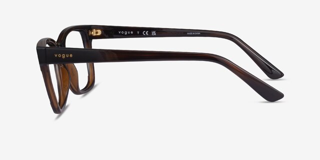 Vogue Eyewear VO5556 Brown Tortoise PlasticEyeglass Frames from EyeBuyDirect, Side View