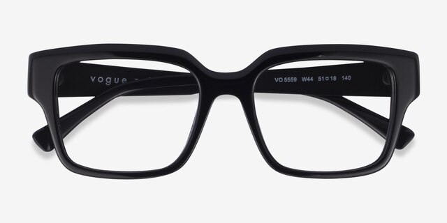 Vogue Eyewear VO5559 Shiny Black AcetateEyeglass Frames from EyeBuyDirect, Closed View