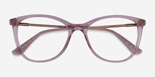 Vogue Eyewear VO5562 Clear Pink PlastiqueMontures de lunettes de vue d'EyeBuyDirect, Vue Rapprochée