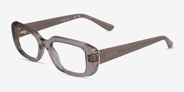 Vogue Eyewear VO5568 Clear Brown PlasticEyeglass Frames from EyeBuyDirect, Angle View