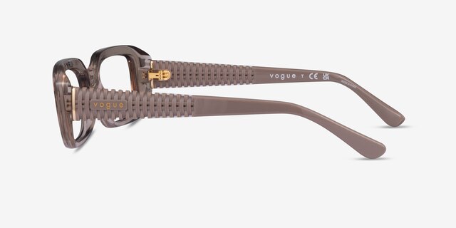 Vogue Eyewear VO5568 Clear Brown PlasticEyeglass Frames from EyeBuyDirect, Side View