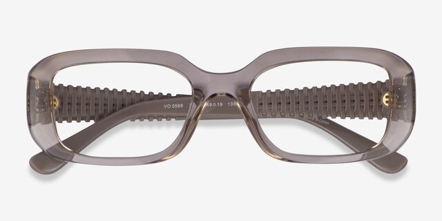 Vogue Eyewear VO5568 Clear Brown PlasticEyeglass Frames from EyeBuyDirect, Closed View