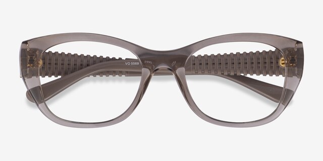Vogue Eyewear VO5569 Clear Gray PlasticEyeglass Frames from EyeBuyDirect, Closed View