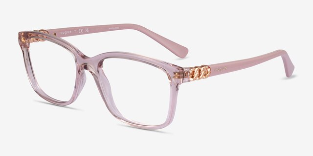 Vogue Eyewear VO5574B Clear Pink PlasticEyeglass Frames from EyeBuyDirect, Angle View