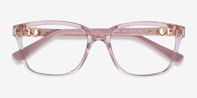 Vogue Eyewear VO5574B Clear Pink PlasticEyeglass Frames from EyeBuyDirect, Closed View