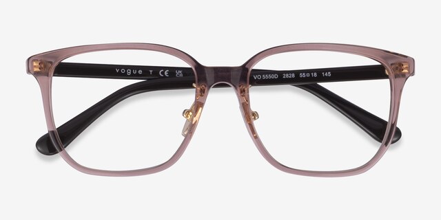 Vogue Eyewear VO5550D Clear Pink AcetateEyeglass Frames from EyeBuyDirect, Closed View