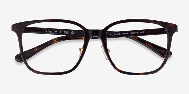 Vogue Eyewear VO5550D Dark Tortoise AcetateEyeglass Frames from EyeBuyDirect, Closed View