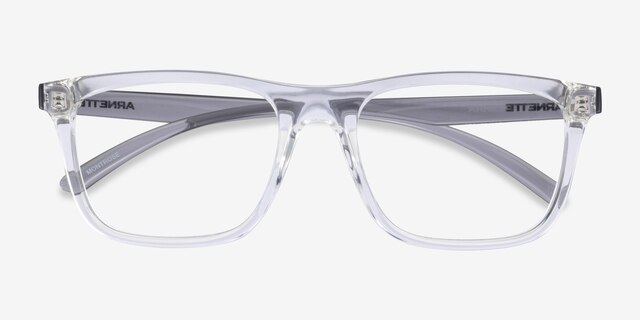 ARNETTE Montrose Clear Gray PlasticEyeglass Frames from EyeBuyDirect, Closed View