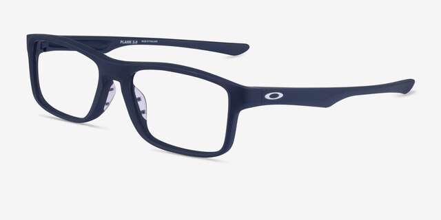 Oakley Plank 2.0 Matte Navy PlasticEyeglass Frames from EyeBuyDirect, Angle View