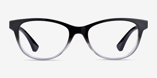 Oakley Plungeline TM Black PlasticEyeglass Frames from EyeBuyDirect, Front View
