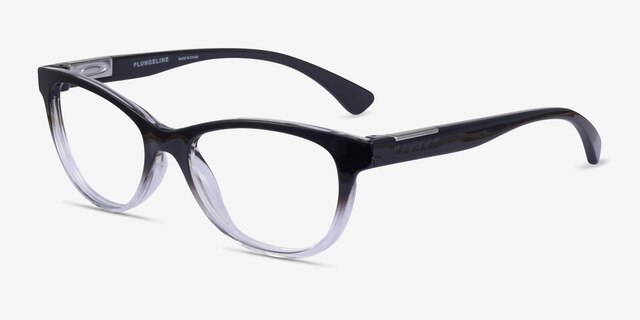 Oakley Plungeline TM Black PlasticEyeglass Frames from EyeBuyDirect, Angle View