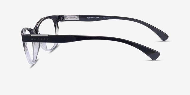 Oakley Plungeline TM Black PlasticEyeglass Frames from EyeBuyDirect, Side View
