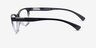 Oakley Plungeline TM Black PlasticEyeglass Frames from EyeBuyDirect, Side View