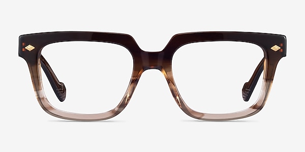 Vogue Eyewear VO5403 Striped Brown Acétate Montures de lunettes de vue