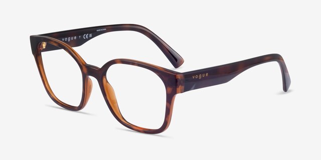 Vogue Eyewear VO5407 Matte Tortoise PlasticEyeglass Frames from EyeBuyDirect, Angle View