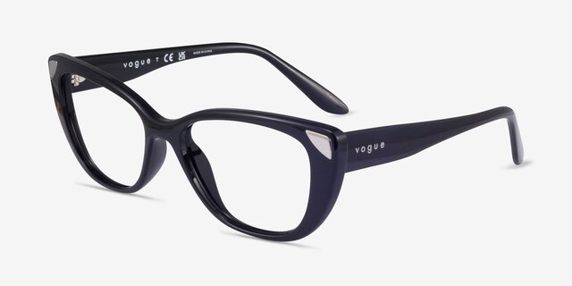 Vogue Eyewear VO5455 Black PlasticEyeglass Frames from EyeBuyDirect, Angle View