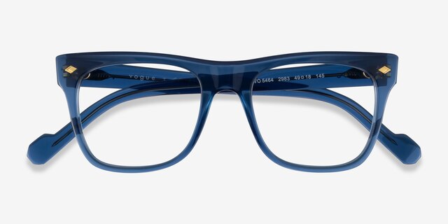 Vogue Eyewear VO5464 Clear Blue AcetateEyeglass Frames from EyeBuyDirect, Closed View