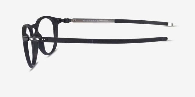 Oakley Pitchman R Matte Black PlasticEyeglass Frames from EyeBuyDirect, Side View